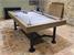 Signature McQueen Pool Dining Table - Silver Mist Finish - Silver Cloth