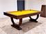 Signature Huntsman Pool Dining Table - Walnut Finish - Gold Cloth without Dining Tops