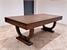 Signature Huntsman Pool Dining Table - Walnut Finish - Gold Cloth with Dining Tops