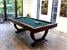 Signature Huntsman Pool Dining Table - Walnut Finish - Ranger Green Cloth