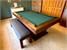 Signature Huntsman Pool Dining Table - Walnut Finish - Ranger Green Cloth without Dining Tops
