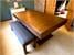 Signature Huntsman Pool Dining Table - Walnut Finish - Ranger Green Cloth with Dining Tops