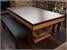 Signature Huntsman Pool Dining Table - Oak and Walnut Finish - Ranger Green Cloth with Dining Tops