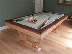 Signature Huntsman Oak and Walnut Pool Dining Table: 7ft