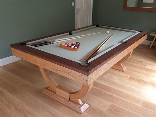 Signature Huntsman Oak and Walnut Pool Dining Table: 7ft