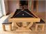 Signature Huntsman Pool Dining Table - Solid Oak Finish - Black Cloth