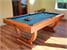 Signature Huntsman Pool Dining Table - Solid Oak Finish - Powder Blue Cloth