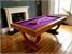 Signature Huntsman Pool Dining Table - Solid Oak Finish - Purple Cloth