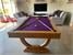 Signature Huntsman Pool Dining Table - Solid Oak Finish - Purple Cloth without Dining Tops