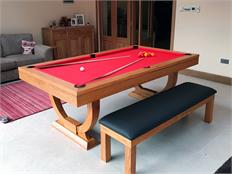 Signature Huntsman Solid Oak Pool Dining Table: 6ft, 7ft