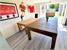Signature Richman Pool Dining Table - Silver Mist Finish - Red Cloth with Dining Tops