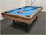 Signature Marshall Pool Dining Table - Silver Mist Finish - Electric Blue Cloth
