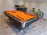Signature Jefferson American Pool Table in Black Formica with Orange Cloth - Installation