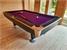 Signature Jefferson American Pool Table in Black Formica with Purple Cloth - Installation