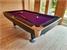 Signature Jefferson American Pool Table in Black Formica with Purple Cloth - Installation