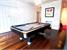 Signature Lincoln American Pool Table in Black Formica with Banker's Grey Cloth - Installation