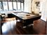Signature Lincoln American Pool Table in Black Formica with Banker's Grey Cloth - Installation