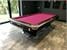 Signature Lincoln American Pool Table in Black Formica with Fucshia Cloth - Installation