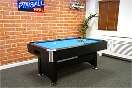 Signature Dean Pool Table: Black Finish - 6ft, 7ft