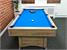 Signature Dean Wood Bed American Pool Table In Grey Oak - End