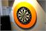 Mission Coloured Foam Dartboard Surrounds - Orange - On Wall