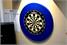 Mission Coloured Foam Dartboard Surrounds - Blue - On Wall