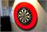 Mission Coloured Foam Dartboard Surrounds - Red - On Wall