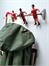 RS Barcelona Wall Champions 4 Hook Coat Rack in Red - Close Up