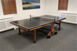 Rasson W2570A Indoor Table Tennis Table: Walnut Finish