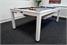 Signature Strickland American Pool Dining Table In White - Shallow Angle