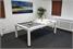 Signature Strickland American Pool Dining Table In White - One Dining Top