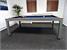 Signature Strickland American Pool Dining Table In Grey And Light Oak - Side View
