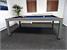 Signature Strickland American Pool Dining Table In Grey And Light Oak - Side View