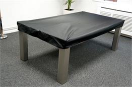 Black Faux Leather English Pool Table Cover