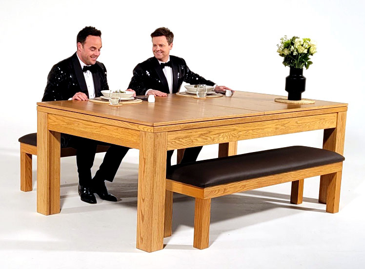 Ant And Dec's Saturday Night Takeaway - Ant And Dec At Signature Chester Pool Dining Table