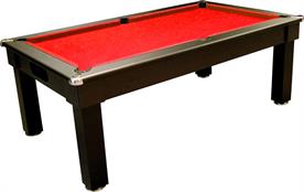 Signature Yale 7ft American Pool Dining Table: Black - Warehouse Clearance