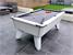 Outback 2.0 Outdoor Pool Table - White Finish - Silver Cloth