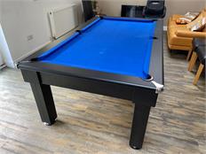 Signature Oxford Pool Dining Table: Black - 7ft: Warehouse Clearance