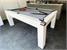 Avant Garde 2.0 Pool Dining Table - White Finish - Smart Silver Cloth