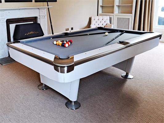 Signature Lincoln American Pool Table: White - 7ft, 8ft, 9ft