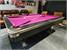 Signature Lincoln American Pool Table - Black Finish - Fuchsia Pink Cloth 