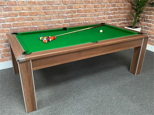 Vector Pool Dining Table - 7ft: Walnut Finish - Warehouse Clearance