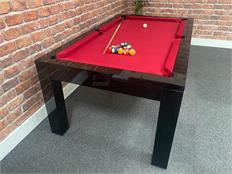 Signature Hawkes Pool Dining Table - High Gloss Black: 6ft - Warehouse Clearance