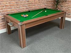Vector Pool Dining Table - 7ft: Walnut Finish - Warehouse Clearance