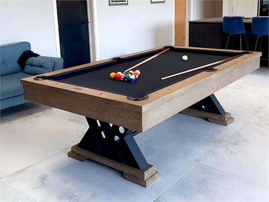 Signature Visconti Silver Mist American Pool Dining Table