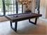 Billards Montfort Belval Pool Table - Dark Walnut Oak C21 Finish - Elite Pro Charcoal Cloth