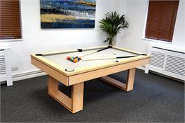 Signature Burton Pool Dining & Table Tennis Top: 6ft, 7ft - Light Oak