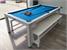Signature Strickland Pool Dining Table - White Finish - Electric Blue Elite Pro Cloth