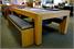Billards Montfort Lewis Pool dining Table In Natural Oiled Oak: Showroom Clearance - Low Angle