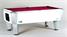 Sam Atlantic Pool Table - White with Burgundy cloth